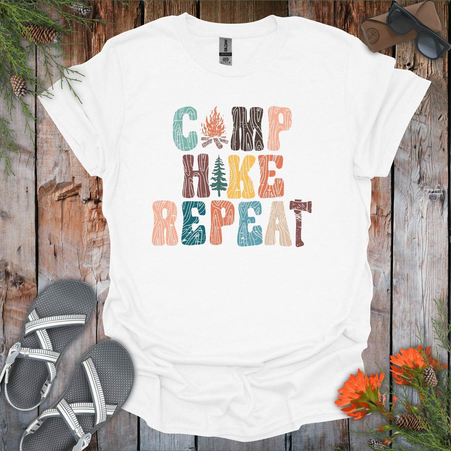 Camp, Hike, Repeat T-Shirt