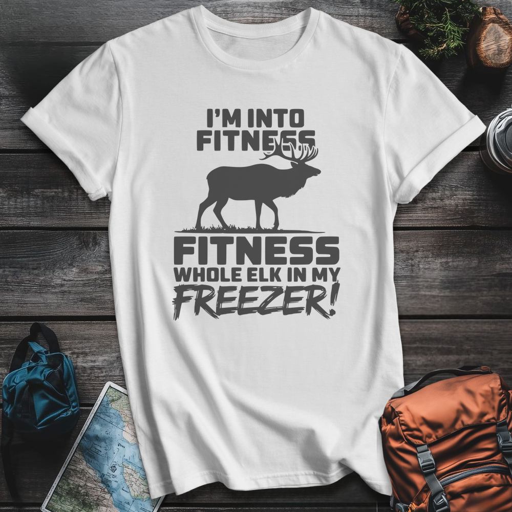 Printify T-Shirt White / S Elk Fitness T-Shirt