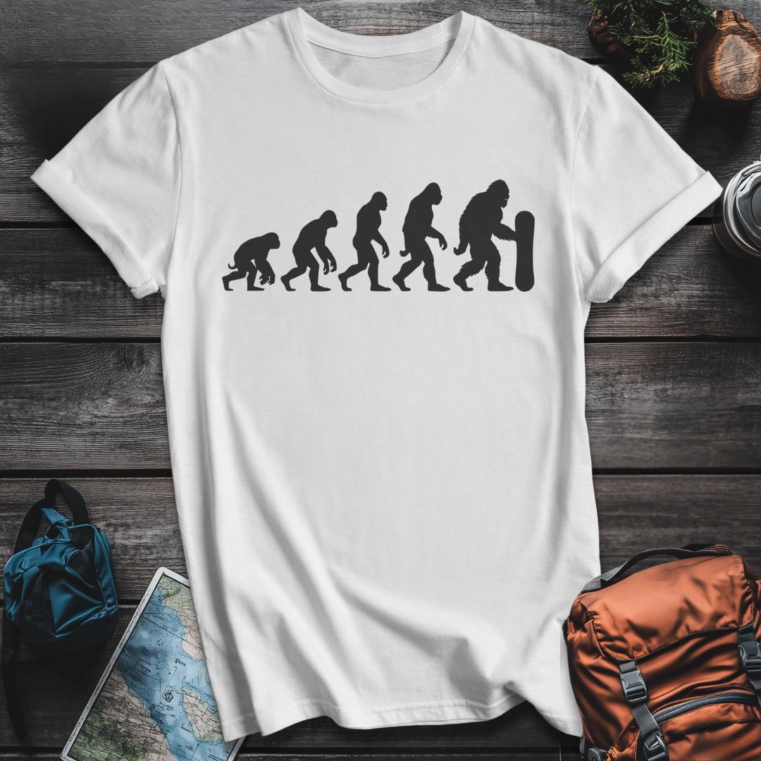 Printify T-Shirt White / S Evo Snowboarder T-Shirt
