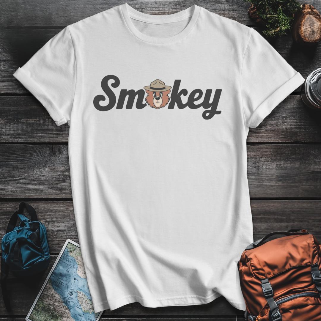 Printify T-Shirt White / S Smokey Cursive T-Shirt