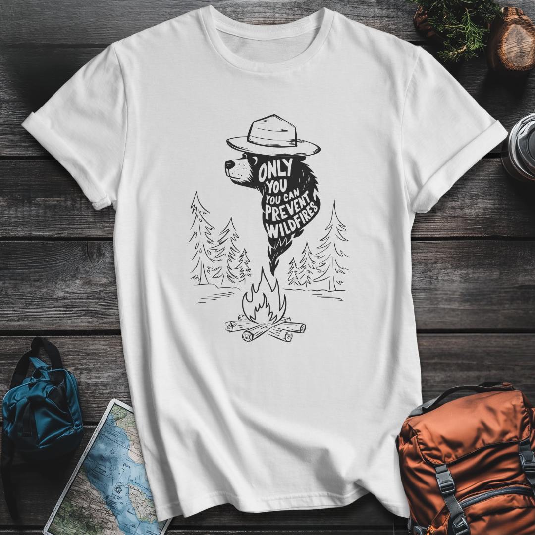 Printify T-Shirt White / S Smokey Wildfires T-Shirt