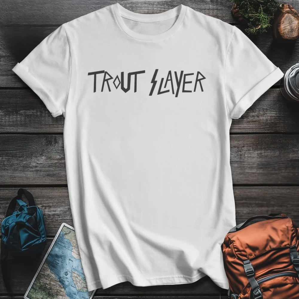 Printify T-Shirt White / S Trout Slayer T-Shirt