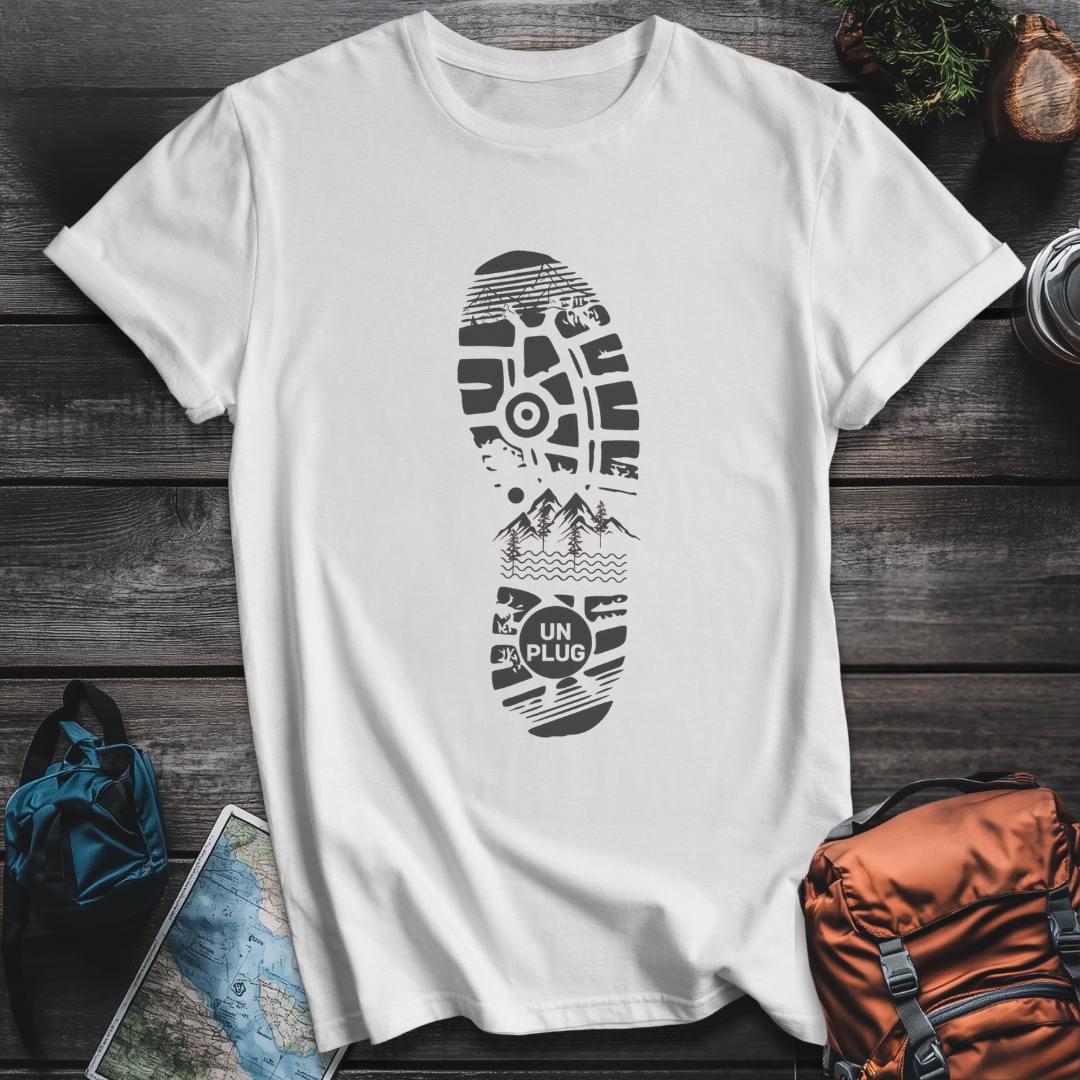 Printify T-Shirt White / S Unplug Boot T-Shirt