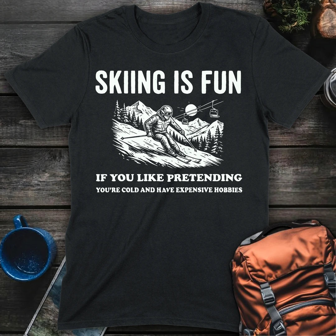 Skiing Is Fun - Black