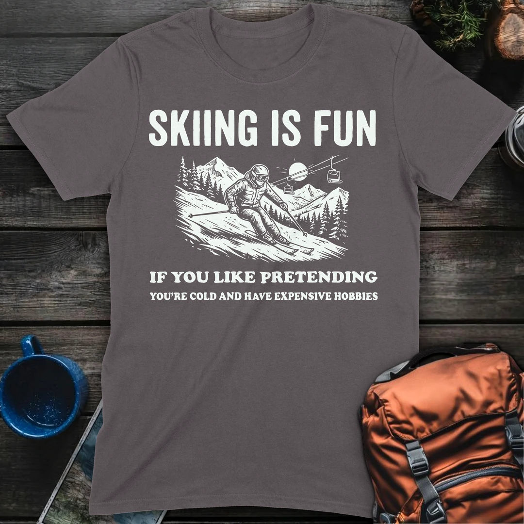 Skiing Is Fun - Charcoal