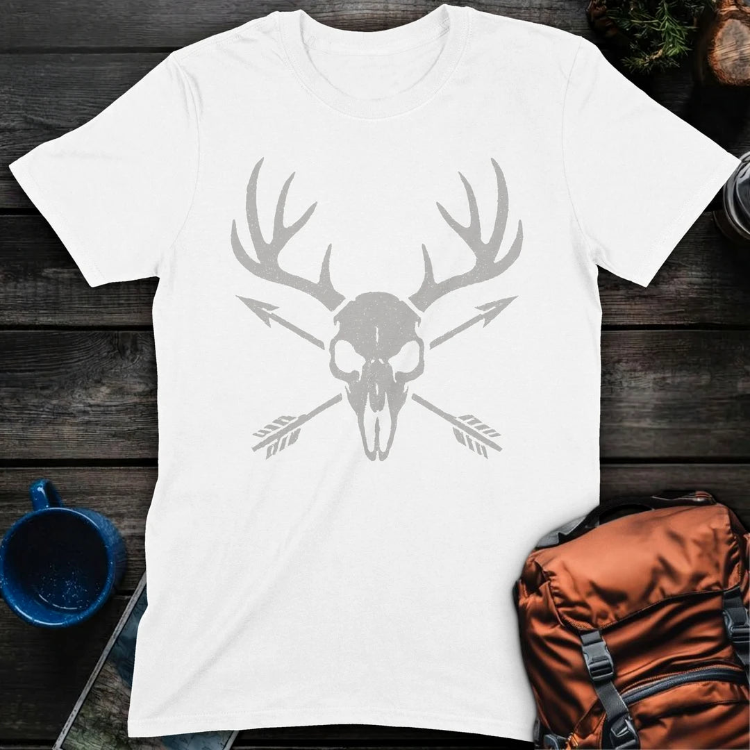 Skull & Antlers - White