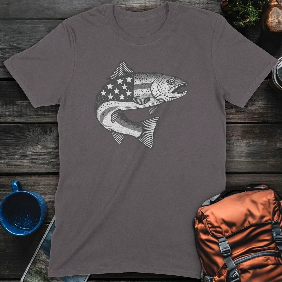 Stars And Stripes Trout - Charcoal
