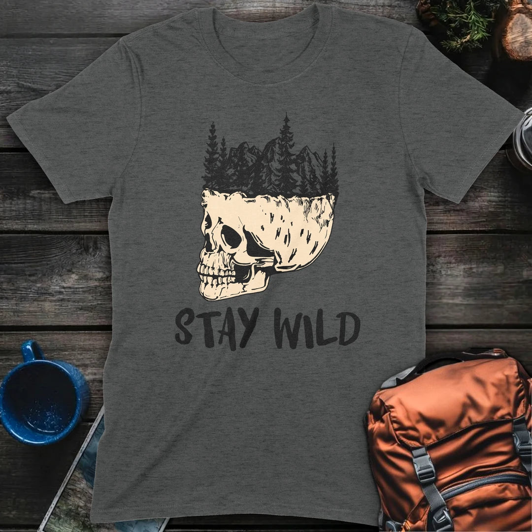 Stay Wild Skull - Dark Heather