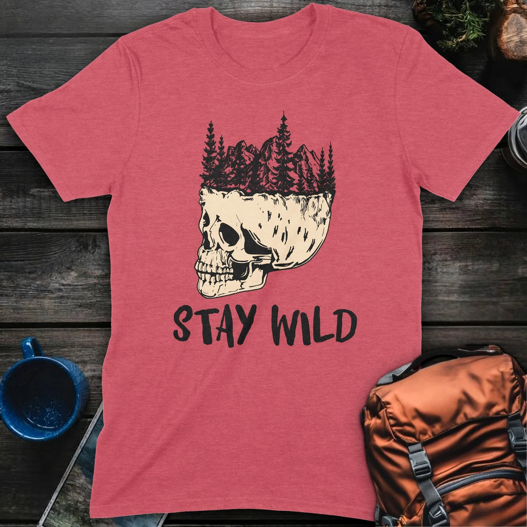 Stay Wild Skull - Heather Red