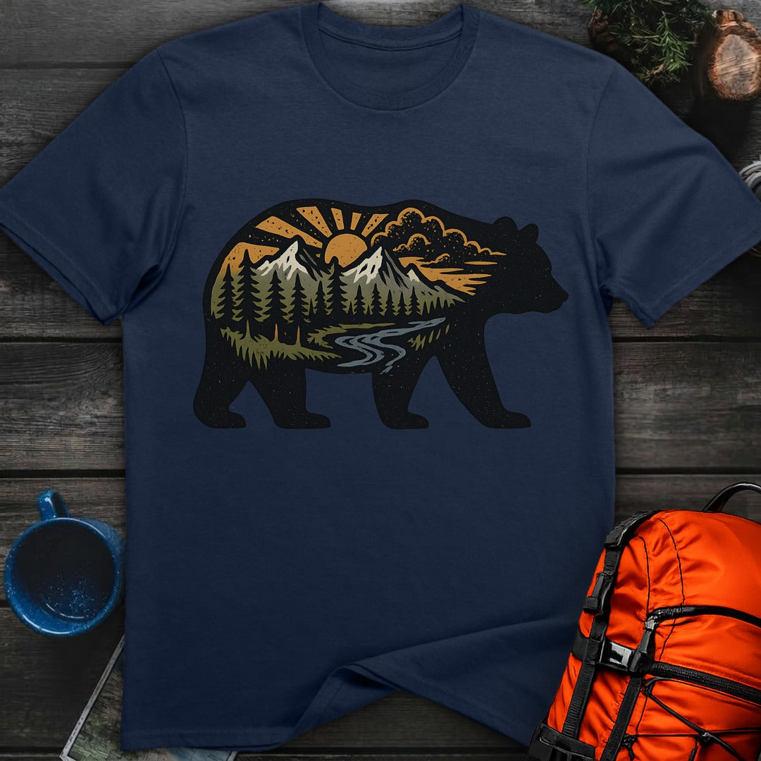 Sunset Bear - Navy