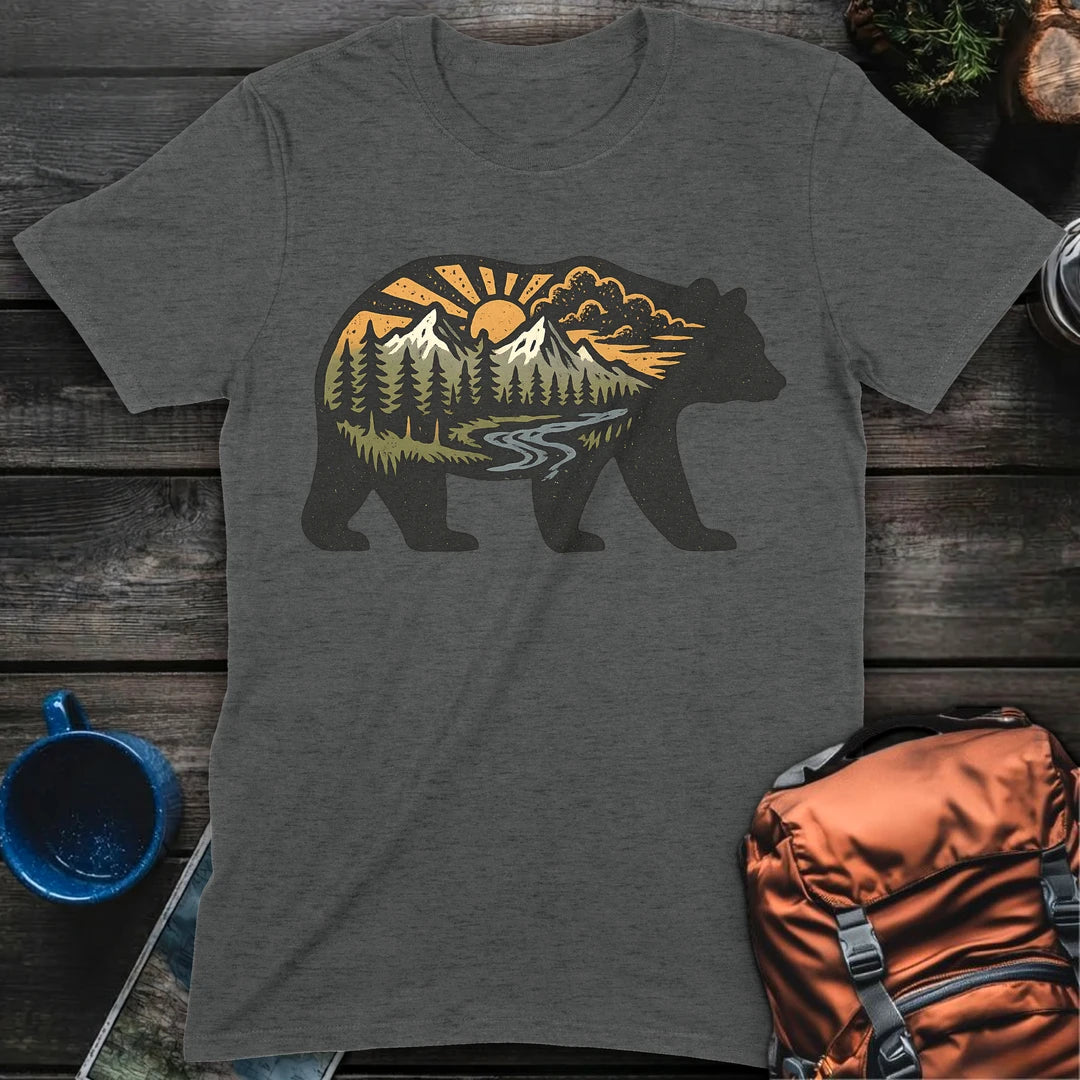 Sunset Bear - Dark Heather