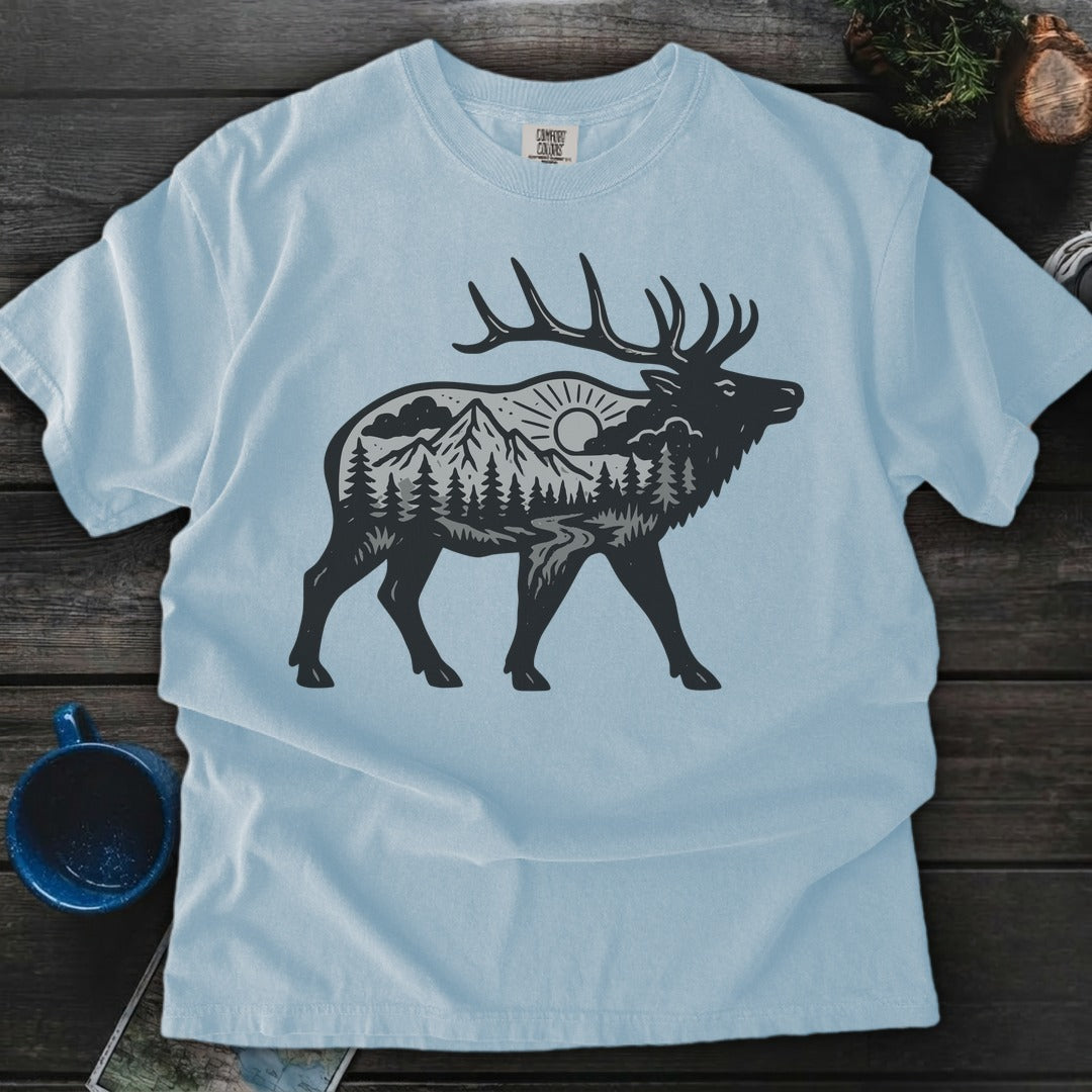 Sunset Elk - Chambray