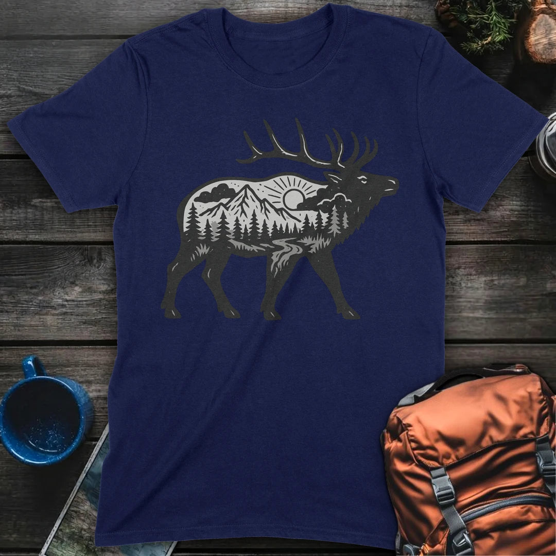 Sunset Elk - Navy