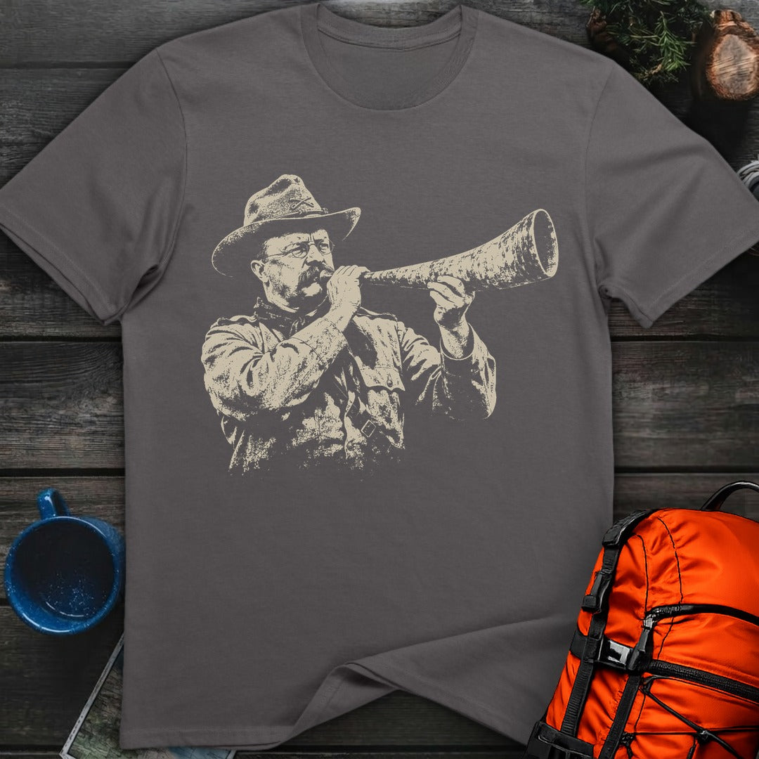 Teddy Roosevelt Elk Bugle - Charcoal