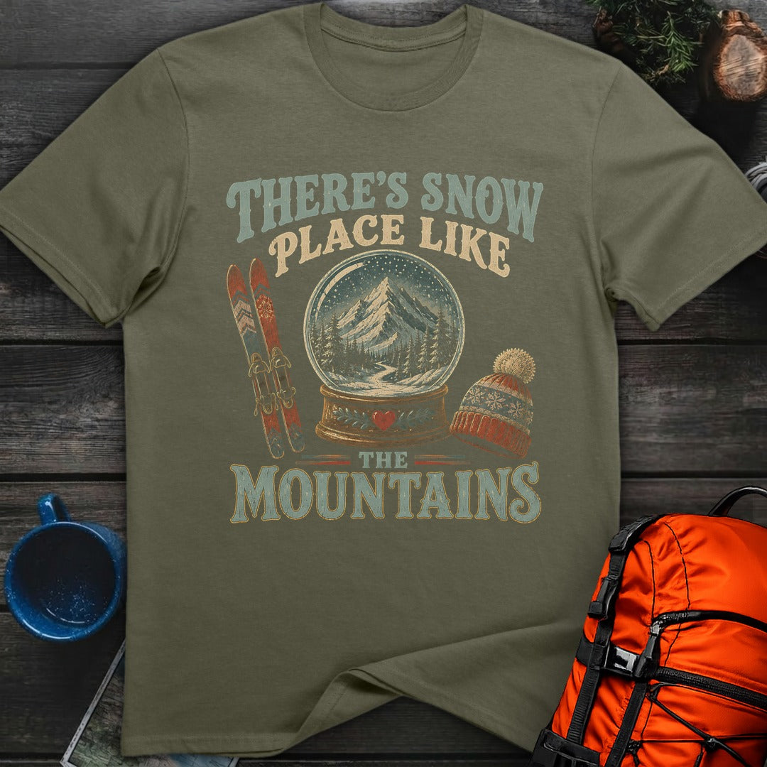 There's Snow Place Like the Mountains - Military Green